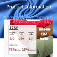 Nouveau Double Face Antibactérien 25% spandex 75% nylon Leggings Yoga Wear Tissu Pour Femmes Stock Beaucoup