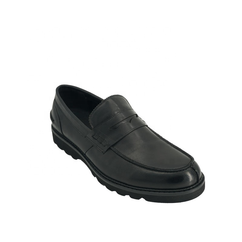 Mens Loafers Black Black Slip On Custom Handmade Penny Casual Dress Shoes Genuine Leather Loafers Men
