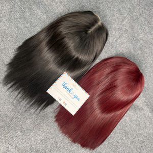 Perruque lisse tendance en cheveux humains, extensions de cheveux vietnamiens, sans perte ni nœuds - Product Image 5