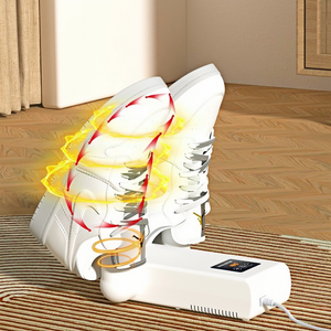 Séchoir à linge Chaussons de ménage Chaussettes Gants Chauffage désodorisant Séchoir à chaussures électrique portable avec minuterie Désinfection par la lumière violette - Product Image 2