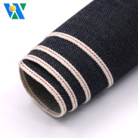 Tela Vaquera Selvedge de 12.5 oz Sin Elasticidad 100% Algodón Tela Vaquera Selvedge Cruda de Alta Calidad Azul Oscuro Tejido Twill Jeanet al por Mayor