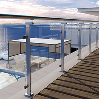 Système de balustrade en verre avec poteaux en aluminium anodisé pour bâtiments résidentiels modernes sur les marchés d'exportation mondiaux
