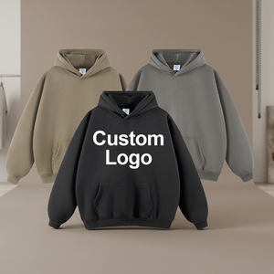 Sudadera con Capucha Oversize de Forro Polar Sin Cordones de Alta Calidad, Ecológica, de Mezcla de Poliéster/Algodón para Invierno, Venta al por Mayor, Logotipo Personalizado - Product Image 3