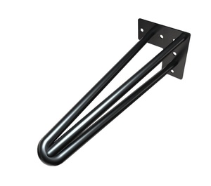 Heavy-Duty Black Chrome Powder Coated Iron Hairpin Design Coffee <b>Table</b> <b>Legs</b> Stylish 4pcs DIY Furniture for Hospital Living Room - Product Image 2