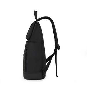 Custom Supply <b>Black</b> Roll Top Schoolbag, Urban Minimalist Business Roll Top Oxford <b>Backpack</b>, Mens Bag - Product Image 2