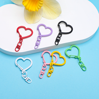 Clip de connexion à ressort en forme de cœur mignon pour accessoires, loisirs créatifs, fabrication de porte-clés et décoration