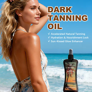 HUAO OEM Vente en gros Marque privée Haute qualité Vegan organique Parfum de noix de coco Ombre foncée 30ml Corps Huile de bronzage bronzant - Product Image 3