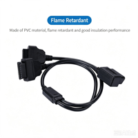 Câble adaptateur OBD2 coudé un-vers-deux, câble d'extension de diagnostic, câble adaptateur électronique automobile haute fréquence