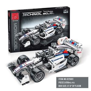 023005 Voiture de course F1 rouge, voiture de sport, assemblage mécanique technologique, blocs de construction, jouet pour enfants, voiture DIY en plastique ABS - Product Image 6