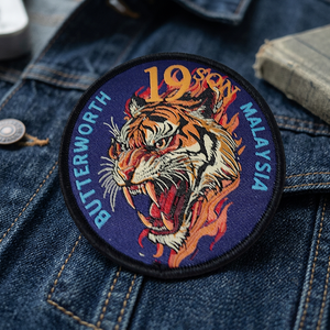 Custom Eco-Friendly Embroidered Woven Circular Patches for Apparel | High-Detail Iron-On Logo <b>Badges</b> for Jackets Hats & Bags - Product Image 2