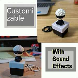 Accessoire décoratif, cadeau personnalisé, porte-clés en acrylique Jujutsu <span class=keywords><strong>Kaisen</strong></span> Gojo Satoru, pendentif anime pour les fans, collection Otaku - Product Image 3