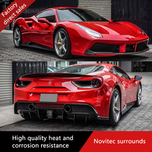 Faldón lateral para labios delanteros y traseros, kit de cuerpo de fibra de carbono envolvente, pequeño, adecuado para Ferrari 488GTB modificado <span class=keywords><strong>Novitec</strong></span> - Product Image 6