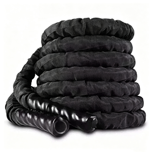 Corde <span class=keywords><strong>de</strong></span> combat robuste en polydacron pour entraînement <span class=keywords><strong>de</strong></span> force, cardio, équipement <span class=keywords><strong>de</strong></span> fitness avec kit d'ancrage et manchons <span class=keywords><strong>de</strong></span> protection - Product Image 3