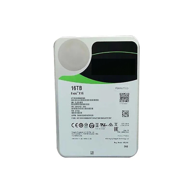 Exos X16 ST16000NM004G 16TB Enterprise SAS HDD 12Gb/s 7200RPM 256MB 3.5 Inch Data Center Hard Drive