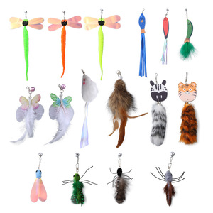 Colección de repuestos de cabezas de juguete de peluche con forma de insecto para gatos, de fábrica de artículos para mascotas, para venta transfronteriza, juguetes DIY autoentretenedores para gatos - Product Image 5