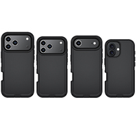 Funda Protectora HUAYUAN Negra, Azul y Transparente, Resistente, Delgada y Robusta para Tecno Spark 10, 20, Spark Go 2025 Pro, Híbrida de PC y TPU