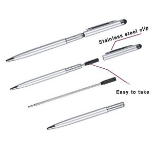 <b>Purple</b> Ballpoint <b>Pen</b> with Stylus Tip for Touch Screen Devices Office School Use Plastic Body Blue and Black Ink - Product Image 2