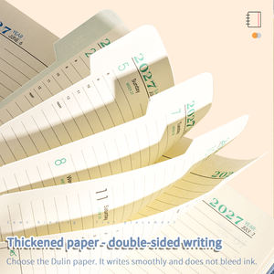 Agenda Diaria 2027, Libreta de 365 Días, Calendario en Inglés A5, Cubierta de Cuero, Encuadernación Cosida con Hilo, Correa para Mayor Eficiencia - Product Image 6