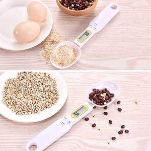 LCD Medição De Alta Precisão ABS <span class=keywords><strong>Gram</strong></span> Portátil Pesando 500g 0.1g Digital Spoon Scale Cozinha Digital Spoon Scale - Product Image 4