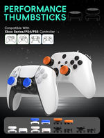 Manchettes de pouce noires haute performance, capuchons d'extension de joystick FPS à hauteur moyenne, compatibles avec les manettes de jeu PS5, PS4 et XBOX