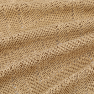 Vente en gros 330gsm polyester couleur unie laine aiguille grossière tissu texture tissu extensible femmes pull châle tissu - Product Image 2