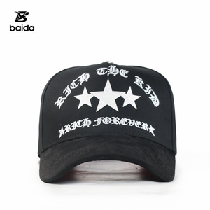 Gorras Personalizadas Barbas X CT de 5 Paneles, Gorra de Béisbol Unisex con Bordado y Detalles de Estrellas - Product Image 1