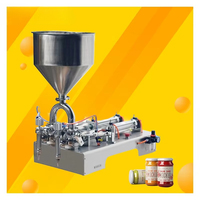 Machine à piston automatique double tête haute précision pour liquides et pâtes (10-5000 ml) : Huile, vinaigrette, beurre de cacahuète, crème, confiture, bière, shampoing – Compatible PET