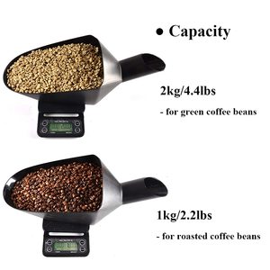 CAFEMASY herramientas de café 2KG/1KG/0,5 KG ABS plástico café pala medidora con correa de cuero antideslizante cuchara de café en grano - Product Image 4