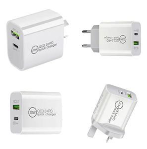 QC3.0ชาร์จเร็วแบบ2 in 1 USB-C 20W ที่ชาร์จ PD ที่ชาร์จโทรศัพท์พอร์ตคู่ชนิด C สายชาร์จเร็วและอะแดปเตอร์ - Product Image 1