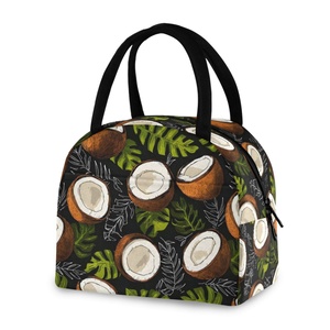 Hawaiian Life Stylish Lunch Bag Naupaka Flower Custom Design Insulation Thermal Tote Cooler Lunch Bag for Picnic Office Worker - Product Image 2