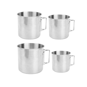 Tasse métallique <span class=keywords><strong>Double</strong></span> paroi avec <span class=keywords><strong>mousqueton</strong></span>, facile à transporter, en acier inoxydable, 180ml, pour Camping voyage escalade - Product Image 6