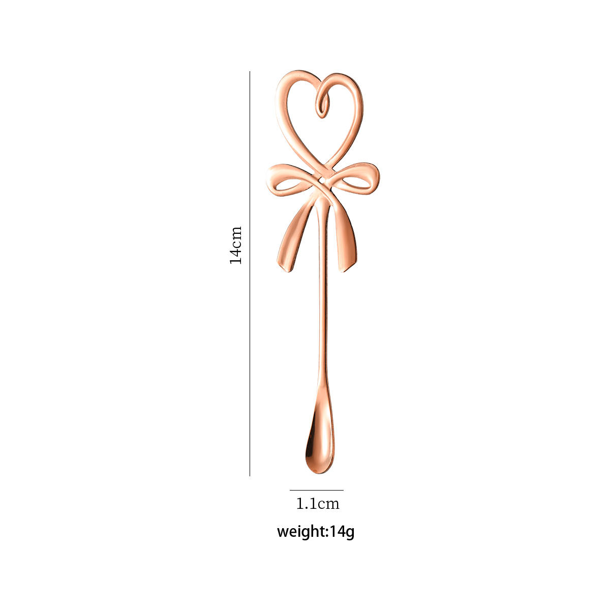 Heart-shaped stirring spoon (rose gold)