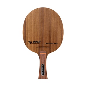 Raqueta de Tenis de Mesa <span class=keywords><strong>Boer</strong></span>, Hoja de 5 Capas de Madera de Teca Pura, Suave y Firme, Disponible con Empuñaduras Rectas y Horizontales para Tenis de Mesa y Bádminton - Product Image 1