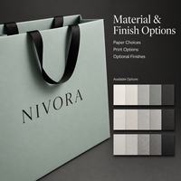 Sacs shopping en papier personnalisés avec poignées en ruban noir pour emballages cadeaux de luxe, boutiques et commandes en gros avec logo de marque