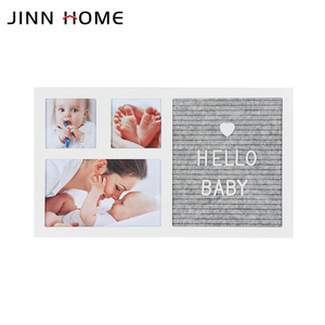 Tablero de letras de fieltro de diseño personalizado <span class=keywords><strong>para</strong></span> niños, marco de <span class=keywords><strong>fotos</strong></span> de madera <span class=keywords><strong>para</strong></span> exhibición de letras y personajes, <span class=keywords><strong>3</strong></span> aberturas <span class=keywords><strong>para</strong></span> foto - Product Image 2