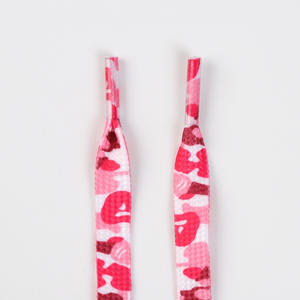 YH Unisex 8mm de ancho plano poliéster camuflaje cordones para zapatillas transferencia de calor para zapatos AF1 <span class=keywords><strong>DUNK</strong></span> <span class=keywords><strong>AJ1</strong></span> - Product Image 5