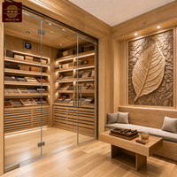 Humidor à cigares moderne en bois de cèdre, bar à cigares professionnel privé, salle à cigares en bois pour villa, appartement, projet