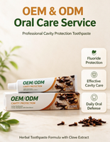 Fabricant de dentifrice naturel aux herbes de clou de girofle OEM ODM, sans fluor, marque privée, soin anti-caries, haleine fraîche
