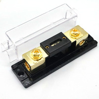 Boîtier de fusibles ANL en cuivre pour alimentation audio automobile avec fusible ANL, diverses ampérages disponibles