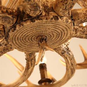 Plafonnier suspendu Vintage à la forme d'un <span class=keywords><strong>cerf</strong></span>, composé <span class=keywords><strong>de</strong></span> résine, design créatif créatif moderne, éclairage d'intérieur, luminaire décoratif <span class=keywords><strong>de</strong></span> plafond, idéal pour un Bar ou un café - Product Image 3