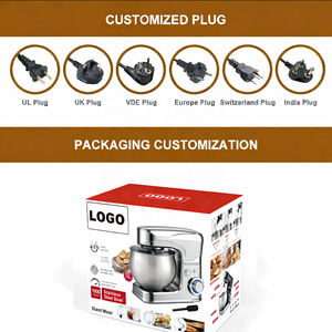 Batteur sur socle électrique 5L 1300W, design à tête inclinable, 6 vitesses, fonction pulse, pieds antidérapants, bol mélangeur en acier inoxydable pour la pâte - Product Image 6