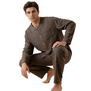 Ensemble de vêtements de nuit personnalisés pour hommes avec logo, pyjamas sur mesure pour la maison, vêtements de détente, support de conception OEM - Product Image 4