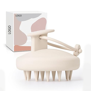 Silicone <b>Scalp</b> Massager Shampoo <b>Brush</b> - BSCI & IFGB Certified Custom Colors & Logo for Deep Cleaning & Relaxation - Product Image 1