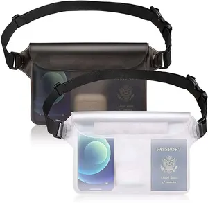 Benutzer definiertes Logo Floating Foldable Swimming Waist Gürtel tasche Mobile Wallet Storage Wasserdichte PVC-Taillen tasche