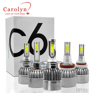 c6 h1 led headlight Suppliers-Lampu Depan LED C6 H4, Bola Lampu Sorot Depan H13 9005hb3 9006 H3 H27 881 H11 12V Mobil LED H4