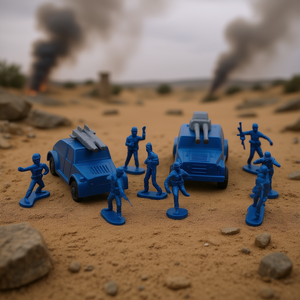 Ensemble de jeu de véhicules militaires pour enfants avec figurines de soldats pour des jeux de simulation de bataille - Product Image 2