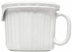 Lot de 2 tasses à repas en céramique de haute qualité, 400 ml, blanc français, passe au lave-vaisselle et au micro-ondes - Product Image 3