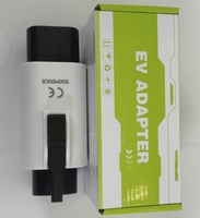 Nouvel adaptateur de chargeur de véhicule électrique Type 2 vers Type 1 IEC 62196 vers SAE J1772, prise monophasée 32A avec verrou antivol