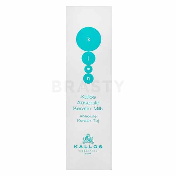 Kallos Absolute Keratin Milk 50ml Organic Hair Treatment with Argan Herbal Coconut Oil Nourishing Refreshing for Damaged Hair