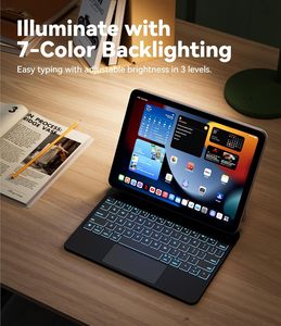 Custodia Sottile Magnetica con Tastiera Magic e Trackpad Multi-Touch Retroilluminato a 7 Colori per <span class=keywords><strong>iPad</strong></span> 11 A16 2025 10a Gen <span class=keywords><strong>10.9</strong></span> 2022 <span class=keywords><strong>Air</strong></span> 11 Pro 11 13 - Product Image 6